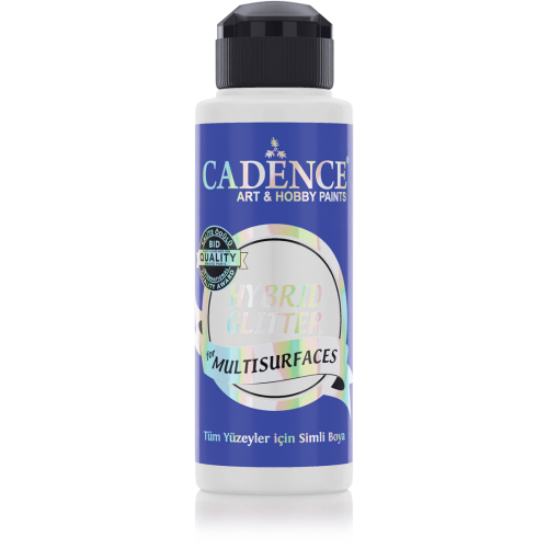 Cadence - Hybride acrylverf Glitter - White - 120 ml  (HSG-001)