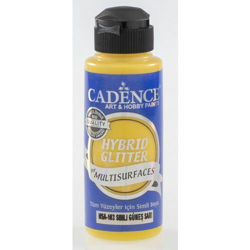 Cadence Hybride acrylverf Glitter Goud - Sun Yellow 0103 - 120 ml  (301205/0103)