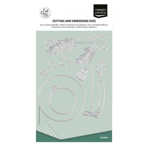 Vaessen Creative • Snij- en Embossingmallen Kerstdecoraties 15st. (CAR0102)