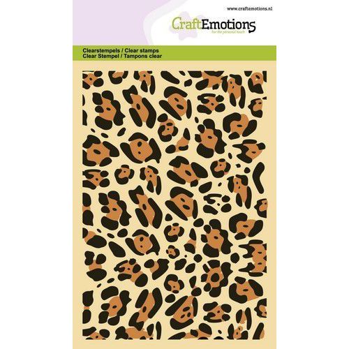 CraftEmotions clearstamps A6 - panter print GB (130501/1312)  (AFGEPRIJSD)