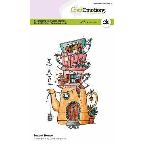 CraftEmotions clearstamps A6 - Teapot House Carla Kamphuis (130501/2315)