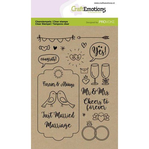 CraftEmotions clearstamps A6 - Wedding (Eng) Provoke*