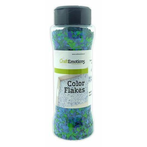 CraftEmotions Color Flakes - Graniet Groen Blauw Paint flakes 90gr (802500/0070)