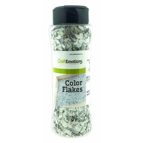 CraftEmotions Color Flakes - Graniet Wit Grijs Paint flakes 90gr (802500/0010)