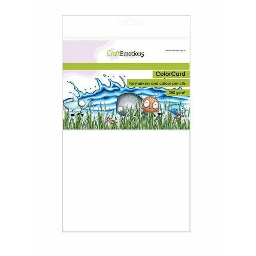 CraftEmotions ColorCard - kleurpapier voor markers wit 12 vl A5 - 250 gr (001286/2320)