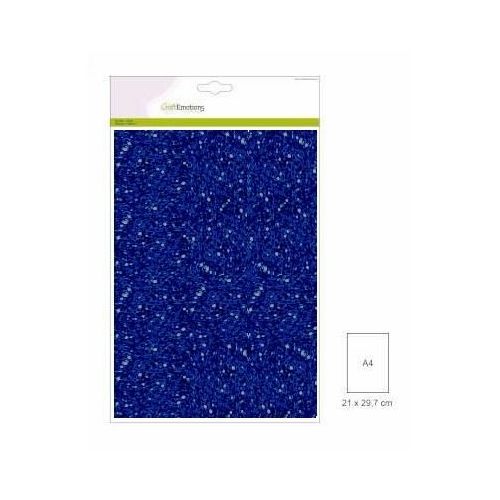 CraftEmotions glitterpapier 5 vel blauw +/- 29x21cm 120gr (001290/0120)