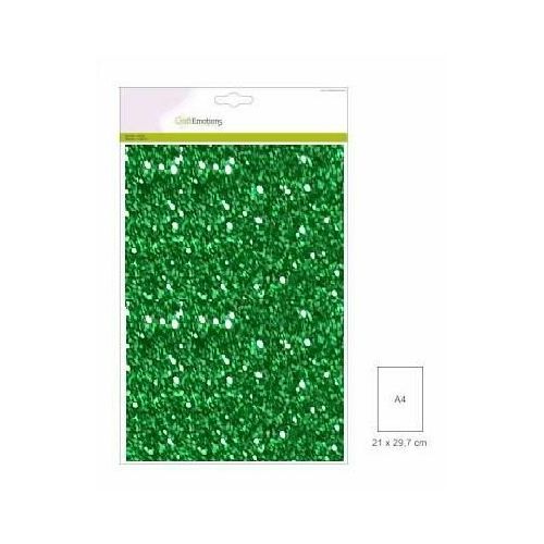 CraftEmotions glitterpapier 5 vel kerstgroen +/- 29x21cm 120gr (001290/0105)
