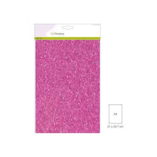 CraftEmotions glitterpapier 5 vel Cerise Roze +/- 29x21cm 120gr (001290/0125)