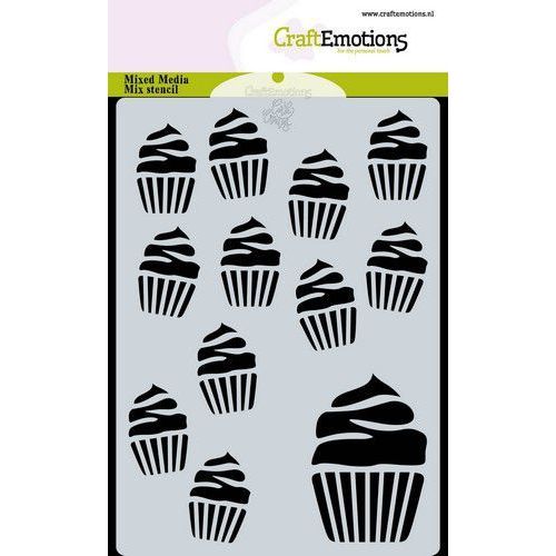CraftEmotions Mask stencil cupcakes A6 Carla Creaties (185070/0134)*