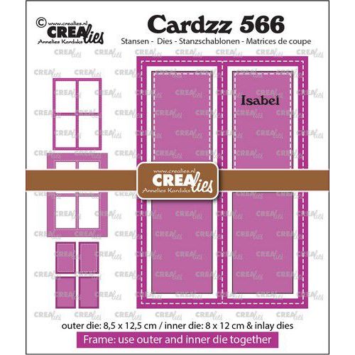 Crealies Cardzz Frame & Inlay Isabel CLCZ566 max. 8,5 x 12,5 cm  (115634/5556) *