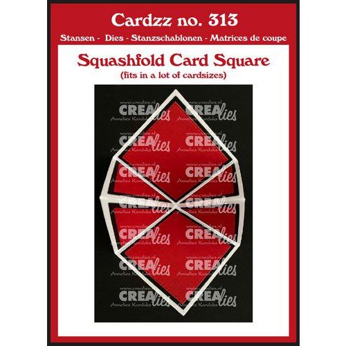 Crealies Cardzz squashfold card - vierkant CLCZ313 7x7cm (115634/5413) *