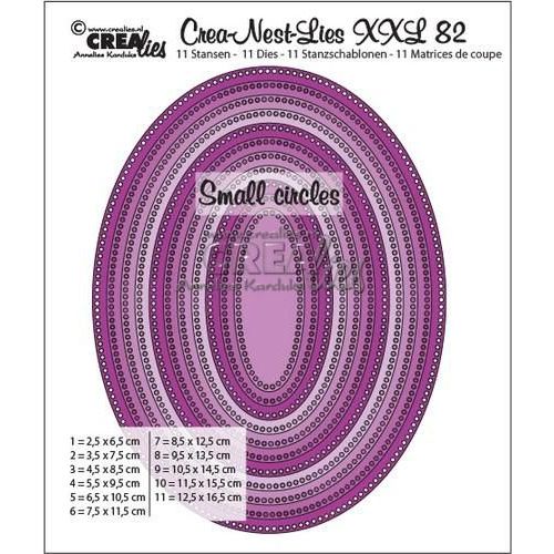 Crealies Crea-Nest-Lies XXL no 82 ovalen - kleine gaatjes CLNestXXL82 16,5x12,5cm (115634/0182) *