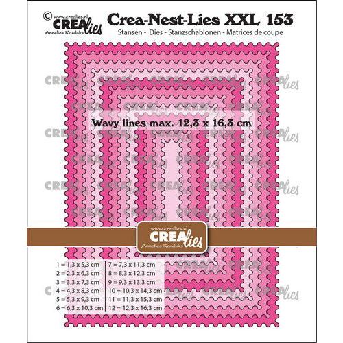 Crealies Crea-Nest-Lies XXL Rechthoeken met golfrandje CLNestXXL153 12,3x16,3 cm (115634/1153) *