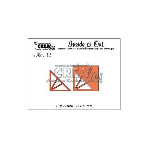 Crealies Insider or Out Corners F driehoek CLIO12 25 x 25 mm - 21 x 21 mm (115634/1012) *