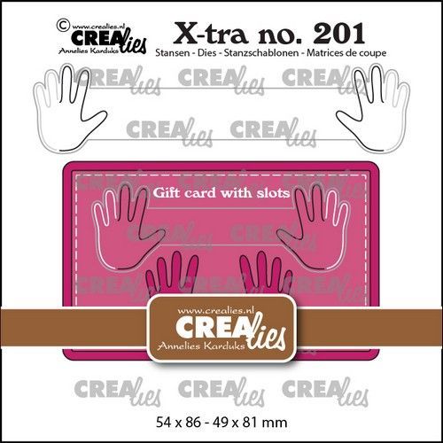 Crealies Xtra Cadeaukaart met schuifsysteem B CLXtra201 54x86 - 49x81 mm (115635/3201) *