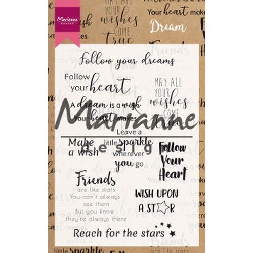 Marianne D Clear Stamps - Dream sentiments UK - 95x140mm (CS1018)*