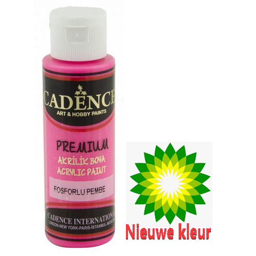 Cadence Premium acrylverf fluoroscent Roze 0001 70 ml (301220/0001) *