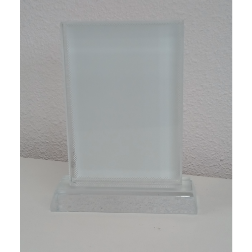 Rechthoekig Sublimatie Fotokristal - 90 x 130 mm  - met voet - (staand model)
