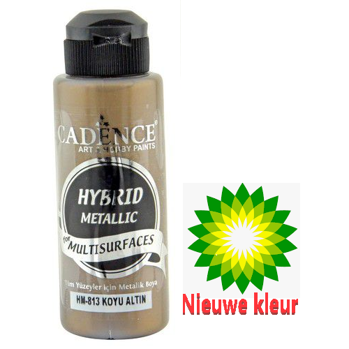 Cadence Hybride metallic acrylverf (semi mat) Donker Goud 0813 120 ml (301202/0813)
