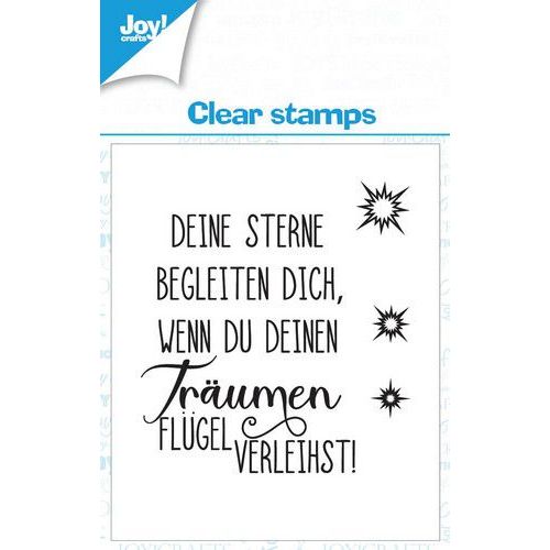 Joy! Crafts Clearstamp 7x7 cm - Sterne-Text DE-4 KreativDsein Design (006410/0570)*