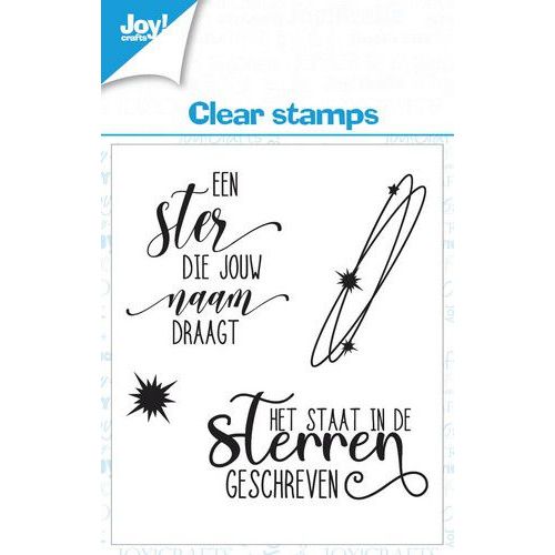 Joy! Crafts Clearstamp 7x7 cm - Sterren tekst NL -2 KreativDsein Design(006410/0576)*