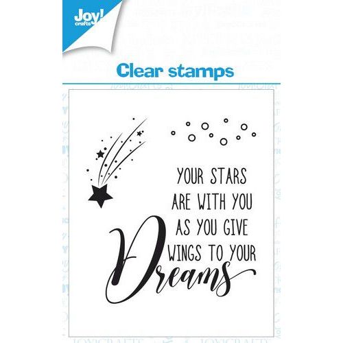 Joy! Crafts Clearstamp 7x7 cm - Text stars EN -4 KreativDsein Design (006410/0574)*