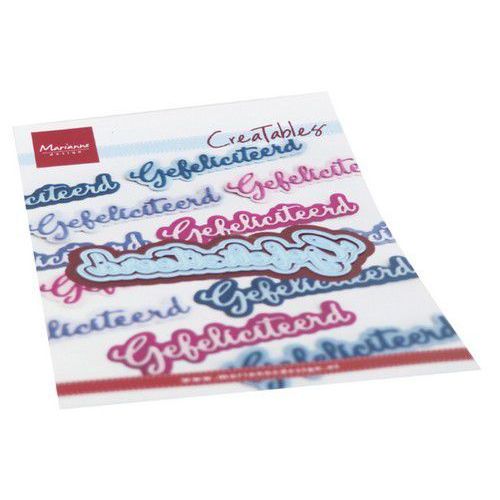 Marianne Design - Creatables Gefeliciteerd tekst (NL) LR0651 86x26.5mm*