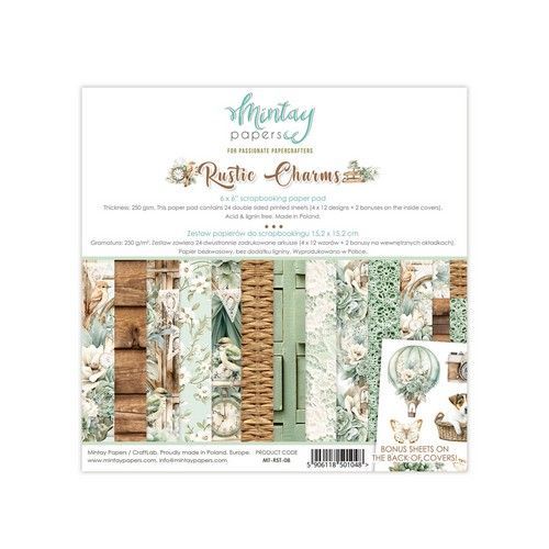 Mintay 6 x 6 Paper Pad - Rustic Charms MT-RST-08 (117052/0114) *