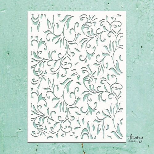 Mintay Kreativa - 6 x 8 Stencil - Floral Swirls MTK-STEN-32 (117059/0032) *