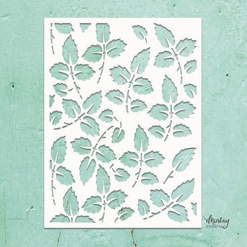 Mintay Kreativa - 6 x 8 Stencil - Rose Leaves MTK-STEN-31 (117059/0031) *
