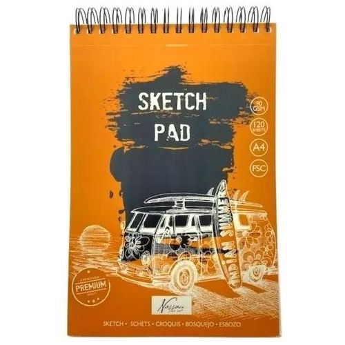 Nassau Schetsblok A4 90gr 120 vel Wit (AR0313/GE)