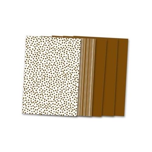 Perkament papier: Chocolate brown, dots & stripes (AFGEPRIJSD)