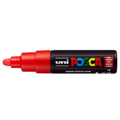 Uni Posca Verfmarker - lijndikte: 4,5-5,5 mm - PC-7M - Rood (15) *