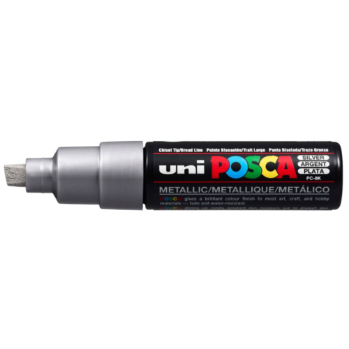 Uni Posca Verfmarker - lijndikte: 8mm - Zilver (26) *