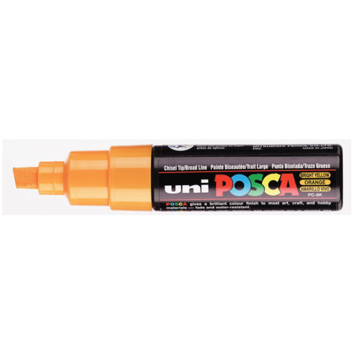 Uni Posca Verfmarker - lijndikte: 8mm - Oranje (04) *