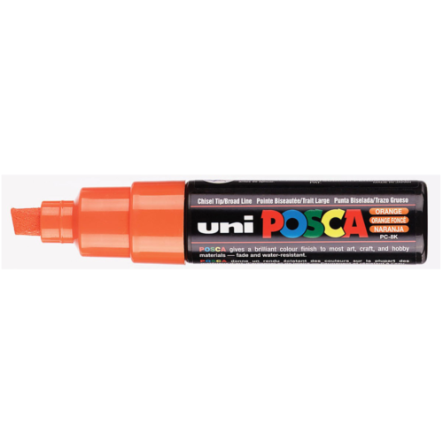 Uni Posca Verfmarker - lijndikte: 8mm - Donkeroranje (04) *