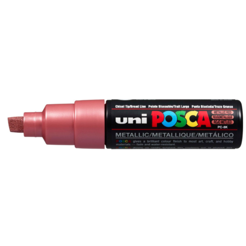 Uni Posca Verfmarker - lijndikte: 8mm - Metallic Rood (M15) *