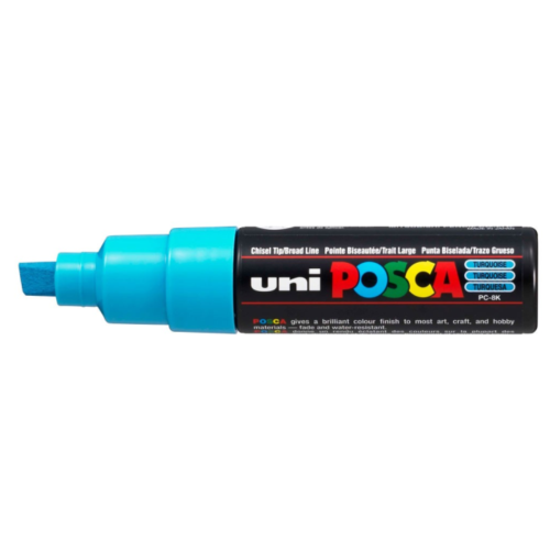 Uni Posca Verfmarker - lijndikte: 8mm - lijndikte: 8mm - Turquoise (PC8K TF) *