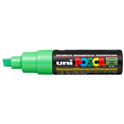 Uni Posca Verfmarker - lijndikte: 8mm - Neon Groen (F6) *