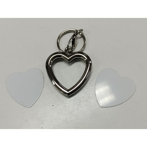 Sleutelhanger - Hartvorm - met ring - ca. 4 x 4 cm