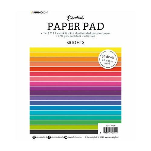 SL Paper Pad Double sided Unicolor Brights Essentials 148x210mm 36 SH nr.4