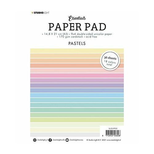 SL Paper Pad Double sided Unicolor Pastels Essentials 148x210mm 36 SH nr.5