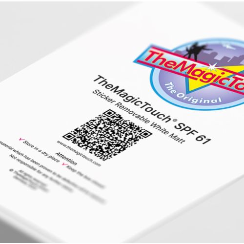 TheMagicTouch Sticker SPF 61 Verwijderbaar Wit Mat p/st