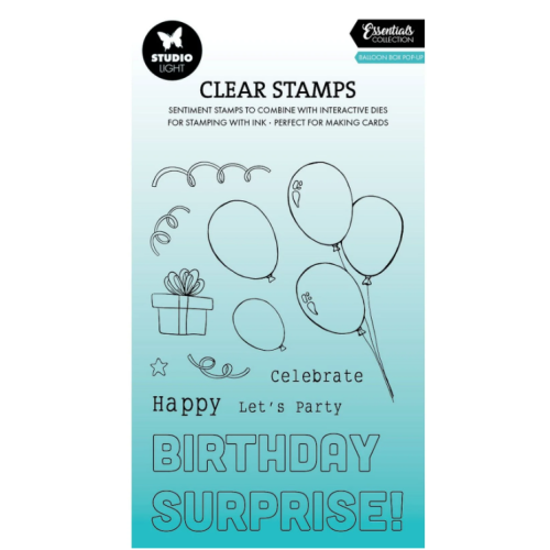 Studio Light • Essentials Clear stamps Balloon box pop-up - STAMP759*