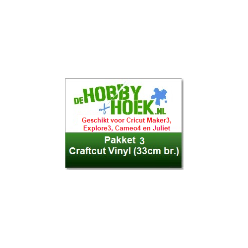 Starterspakket 3 - Craftcut vinyl (op 33cm breed) (Voor Cricut Maker 3, Explore3, Cameo4 en Siser Juliet)
