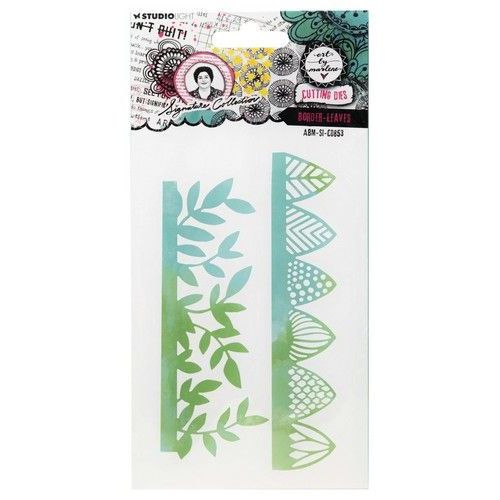 Studio Light Cutting Dies Border-leaves Sign. Coll. nr.853 ABM-SI-CD853 74x140x1mm *