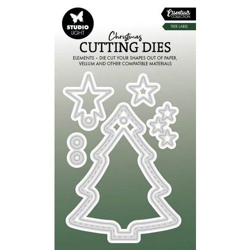Studio Light Cutting Dies Tree Label Essentials nr.868 SL-ES-CD868 67x99x1mm *