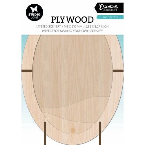Studio Light Plywood Oval scenery Essentials nr.05 SL-ES-PW05 148x210x12mm *