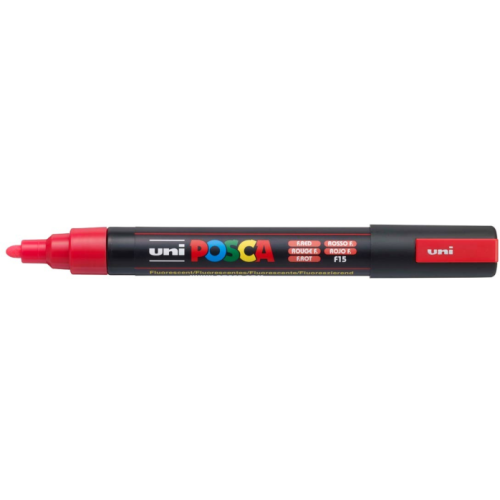 Uni Posca Verfmarker - lijndikte: 2,5 mm - PC-5M - Neon Rood - F15