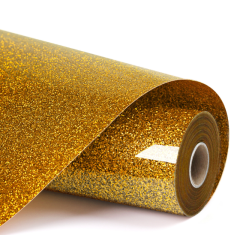 Heat Transfer Vinyl Glitter - Golden - 30.5 x 90 cm (008908)